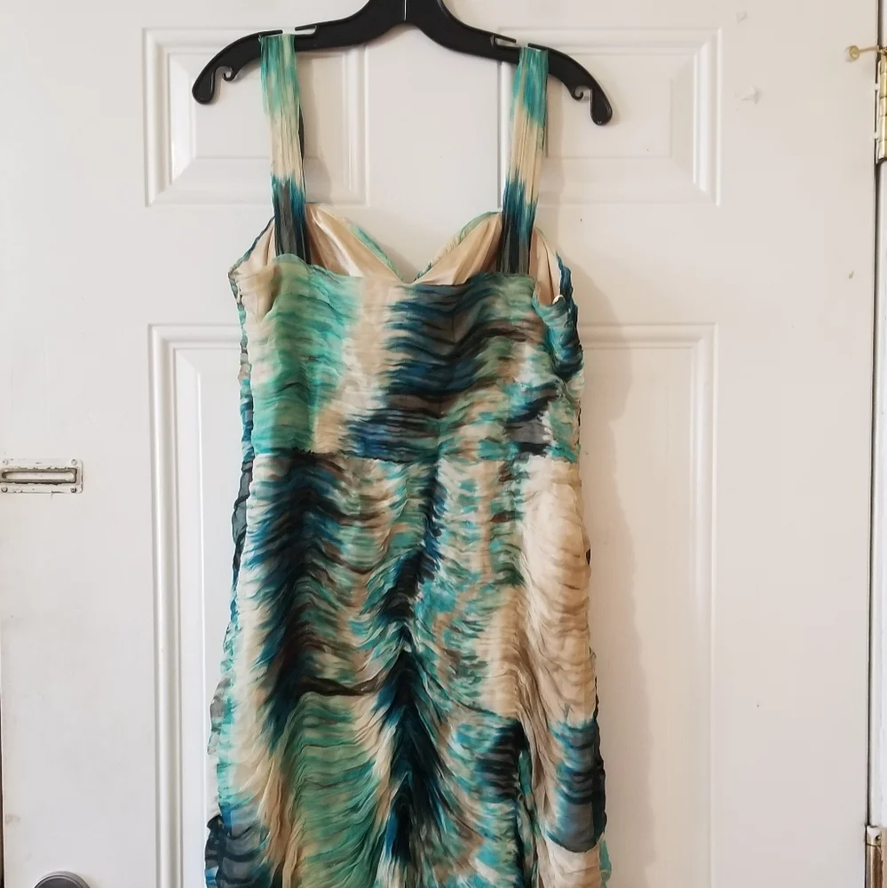 Marsoni 100% Silk Sleeveless Pleated  Dress Sz 14